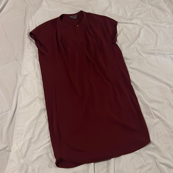 VINCE super cute burgundy maroon tunic dress size medium - Picture 3 of 8